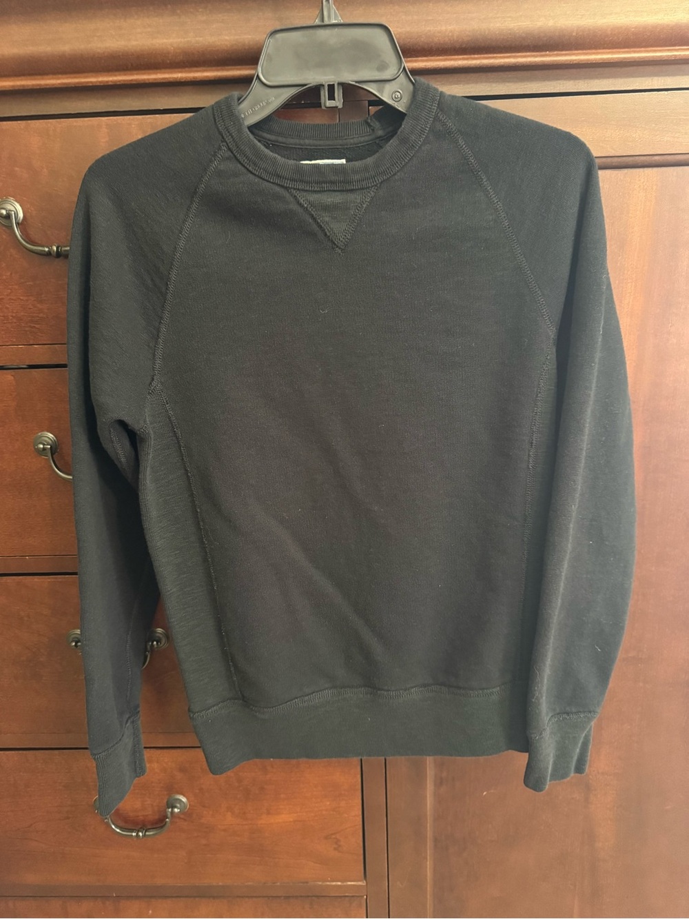 J. Crew Vintage Fleece Black Sweatshirt XS EUC